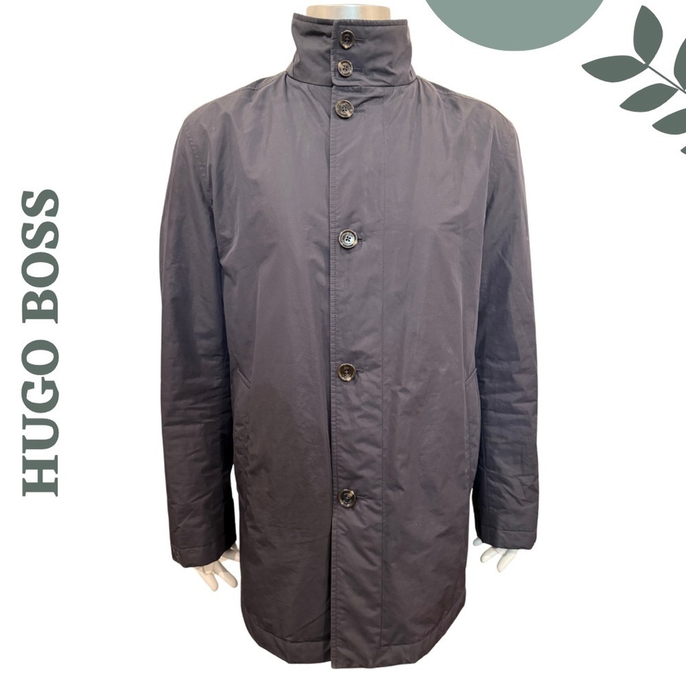 Hugo Boss Men’s Primaloft Water-Repellent Coat Navy Size 52 / 42R Large
